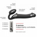Strap-On-Me | Безремневой страпон с вибрацией Strap-On-Me Vibrating Black size M, диаметр 3,3см, пульт ДУ, регулируемый. Цена 5 048 грн. Фото: 3
