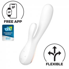 Satisfyer | Вібромасажер Кролик Monoflex White. Ціна: 2390 грн