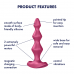 Satisfyer | Анальний Стимуляторбусины З Двома Моторами Satisfyer Lolli-Plug 1 (Berry). Ціна 2399 грн. Фото: 7