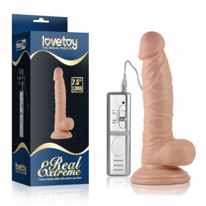 Lovetoy | Фаллоимитатор с вибрацией Real Extreme Dildo Vibrating Flesh 7.5". Цена: 1 323 грн