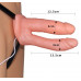 Lovetoy | Страпон полый для двойного проникновения LoveToy Vibrating Unisex Hollow Double Penetration 6" (15.2 см). Цена 1 782 грн. Фото: 1