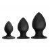 Blush Novelties | Набор анальных пробок Blush Anal Adventures Platinum Silicone Anal Stout Plug Kit Black. Цена 2 080 грн. Фото: 1