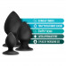 Blush Novelties | Набор анальных пробок Blush Anal Adventures Platinum Silicone Anal Stout Plug Kit Black. Цена 2 080 грн. Фото: 3