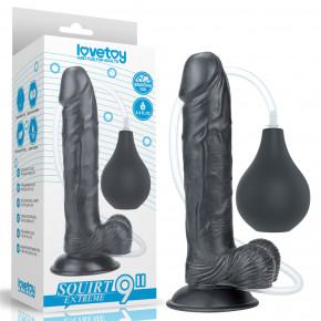 Lovetoy | Фаллоимитатор Squirt Extreme Dildo Black 9". Цена: 1 300 грн