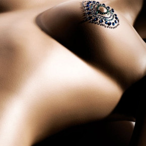 Bijoux Indiscrets | Украшения для груди и бикини со стразами Bijoux Indiscrets Flamboyant изумрудно-голубой. Цена: 580 грн
