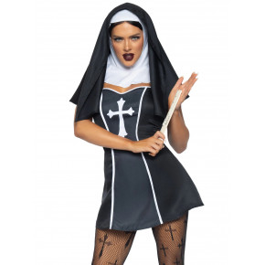 Leg Avenue | Костюм монашки Leg Avenue, М, Naughty Nun 2 предмета, черный. Ціна: 2850 грн