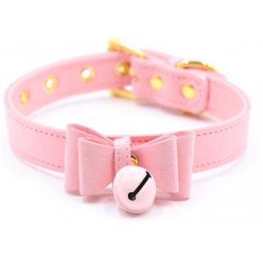 DS Fetish | Ошейник с колокольчиком DS Fetish Collar pink with bell. Цена: 398 грн