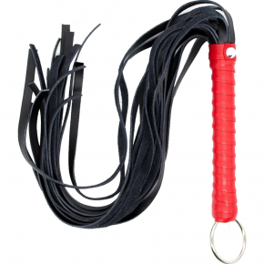 DS Fetish | Флоггер кожаный L DS Fetish Flogger leather L black/red. Цена: 950 грн