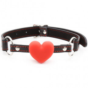 DS Fetish | Кляп DS Fetish Mouth gag heart red/black. Цена: 550 грн
