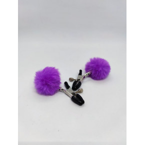 DS Fetish | Зажимы на соски DS Fetish Nipple clamps metal poliester violet. Ціна: 450 грн