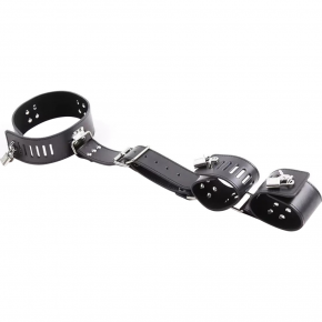 DS Fetish | Ошейник с наручниками DS Fetish Collar with handscuff black. Цена: 1 295 грн