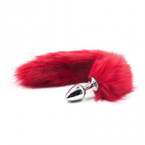 DS Fetish | Анальная пробка S лисий хвост DS Fetish Anal plug S faux fur fox tail Red polyeste. Цена: 695 грн