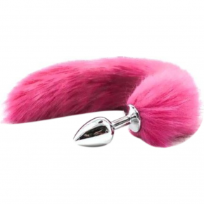 DS Fetish | Анальная пробка S лисий хвост DS Fetish Anal plug S faux fur fox tail Pink polyeste. Ціна: 695 грн
