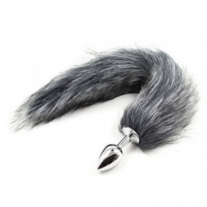 DS Fetish | Анальная пробка S лисий хвост DS Fetish Anal plug S faux fur fox tail light grey polyeste. Цена: 695 грн