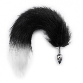 DS Fetish | Анальная пробка S лисий хвост DS Fetish Anal plug S faux fur fox tail Black/white polyeste. Ціна: 695 грн