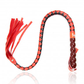 DS Fetish | Флоггер DS Fetish Mahogany flogger dark red/black/red. Ціна: 595 грн