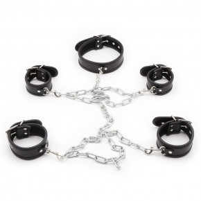 DS Fetish | Система фиксации DS Fetish Collar with restraints black. Цена: 1 795 грн