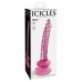Dream toys | Фаллоимитатор стеклянный с присоской Pipedream Icicles Pink (17 см). Цена 2 950 грн. Фото: 6