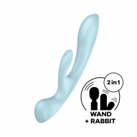 Satisfyer | Вібратор-кролик Triple Oh Blue. Ціна 1759 грн