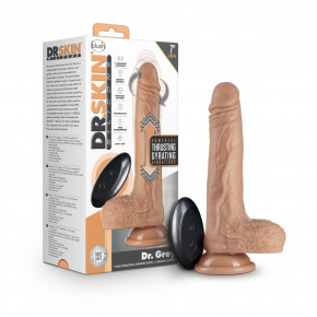 Blush Novelties | Вибратор-пульсатор Dr.Grey Thrusting Dildo Vanilla 7". Цена: 4 929 грн