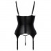 Abierta Fina | Комплект Abierta Fina Half Cup Wetlook and Lace Corset с открытым доступом, черный. Цена 4 150 грн. Фото: 10