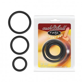 Baile | Ерекційні кільця - Cock & Ball Rings Rubber Set. Цена: 179 грн
