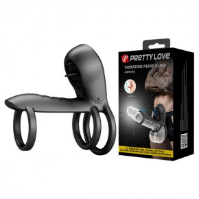 Baile | Ерекційне кільце - Pretty Love Vibrating Penis Sling Jammy Black. Ціна: 1688 грн
