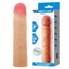 Baile | Насадка на член - Pretty Love Kylian Flesh 3'' (76mm). Цена: 244 грн