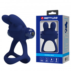 Baile | Pretty Love Powerful Vibro Cock Ring Bunny Blue. Ціна: 827 грн