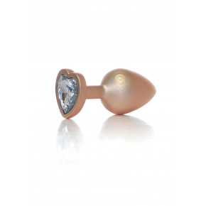 BOYS of TOYS | Анальна пробка - Jewellery Pearl Gold Heart Plug Clear M. Цена: 443 грн