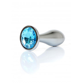 BOYS of TOYS | Анальна пробка - Jewellery Silver Plug Light Blue L. Цена: 482 грн