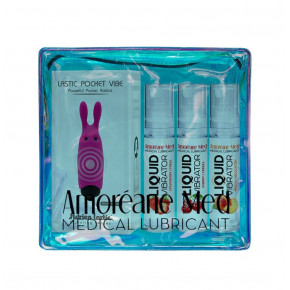 Amoreane | Набір вібраторів - Amoreane Med Pink (strawberry + peach + cherry по 10 мл). Цена: 1 659 грн