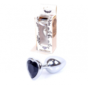 BOYS of TOYS | Анальна пробка - Jewellery Silver Heart Plug Black. Цена: 401 грн