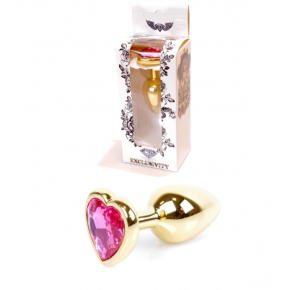 BOYS of TOYS | Анальна пробка - Jewellery Gold Heart Plug Pink. Цена: 493 грн