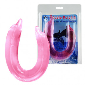 Baile | Двосторонній фалоімітатор - Double Dolphin Pink. Ціна: 471 грн