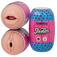 Lovetoy | Мастурбатор - Slider Double-Ended Masturbator Mouth and Vagina. Ціна 749 грн
