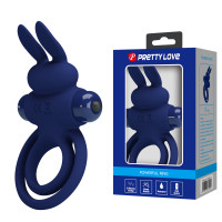 Baile | Pretty Love Vibro Penis Ring Bunny III Dark Blue. Цена 979 грн