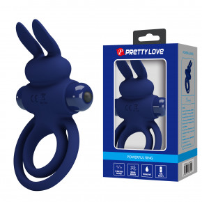 Baile | Pretty Love Vibro Penis Ring Bunny III Dark Blue. Ціна: 979 грн