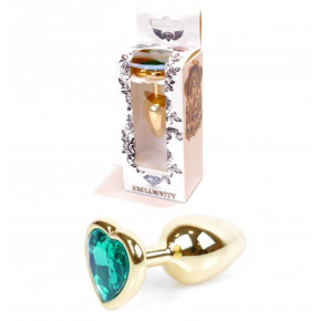 BOYS of TOYS | Анальна пробка - Jewellery Gold  Heart PLUG- Green. Цена: 522 грн