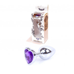 BOYS of TOYS | Анальна пробка - Jewellery Silver  Heart PLUG- Purple. Цена: 424 грн
