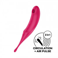 Вакуумний кліторальний вібратор - Satisfyer Twirling Pro Red