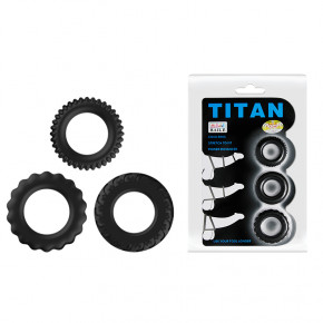 Ерекційні кільця - Titan Cock Ring Set Blue Ерекційні кільця - Titan Cock Ring Set Blue