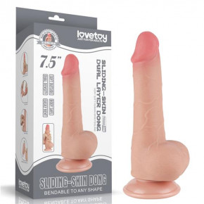Lovetoy | Фалоімітатор - Sliding-Skin Dual Layer Dong 7.5