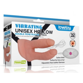 Lovetoy | Страпон для подвійного проникнення - Vibrating Unisex Hollow Double Penetration 6