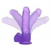 Lovetoy | Фаллоимитатор LoveToy Jelly Studs Crystal Dildo Medium 7" Purple – гибкий реалист для ярких оргазмов. Цена 530 грн. Фото: 2