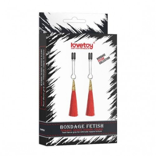 Lovetoy | Затискачі для сосків - Bondage Fetish Glamor Tassel Nipple Clamp Red. Цена 678 грн Lovetoy | Затискачі для сосків - Bondage Fetish Glamor Tassel Nipple Clamp Red. Цена 678 грн
