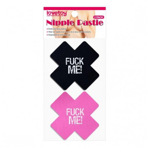 Lovetoy | Пестіси - Fuck Me Cross Pattern Nipple Pasties (2 пари). Цена 260 грн Lovetoy | Пестіси - Fuck Me Cross Pattern Nipple Pasties (2 пари). Цена 260 грн