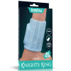 LoveToy Vibrating Ridge Knights Ring Blue – вібраційна насадка для чуттєвих пар