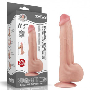 Lovetoy | Фалоімітатор - Sliding-Skin Dual Layer Dong 11.5