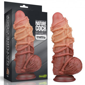 Lovetoy | Фалоімітатор - Dual-Layered Silicone Cock With Rope 9.5